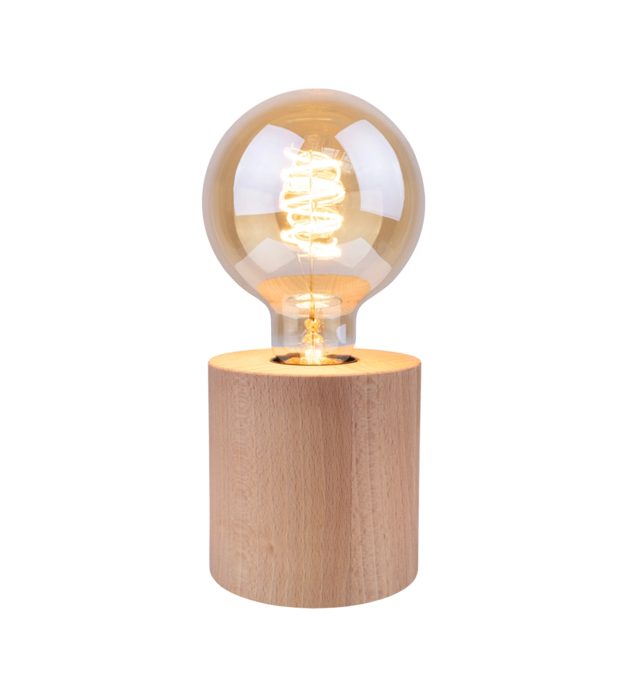 LAMPADA DA TAVOLO ONLI "FOFI" ESAGONALE LEGNO DI ROVERE, E27